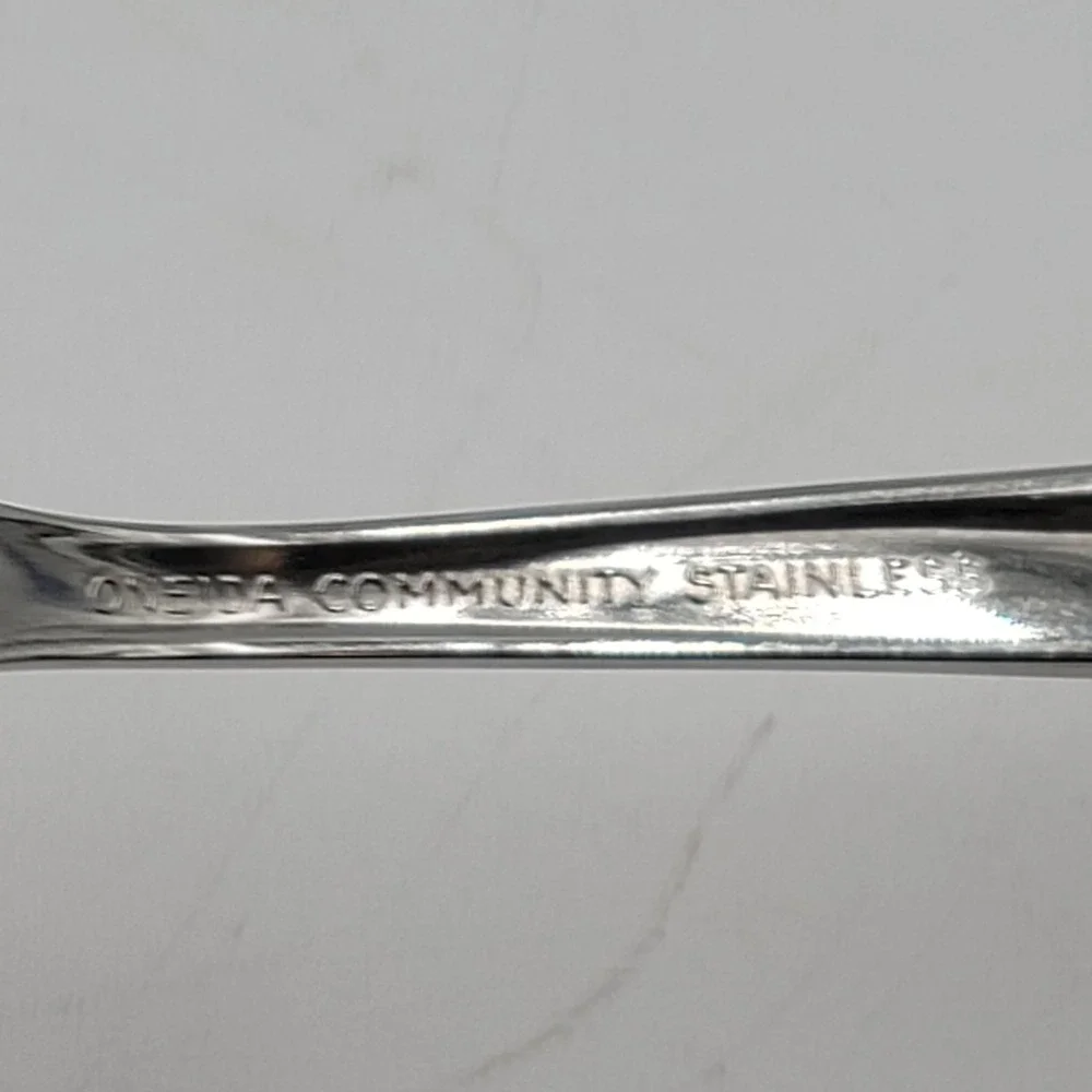 10pc Oneida Community Twin Star Atomic Burst Stainless Flatware Grapefruit Spoon